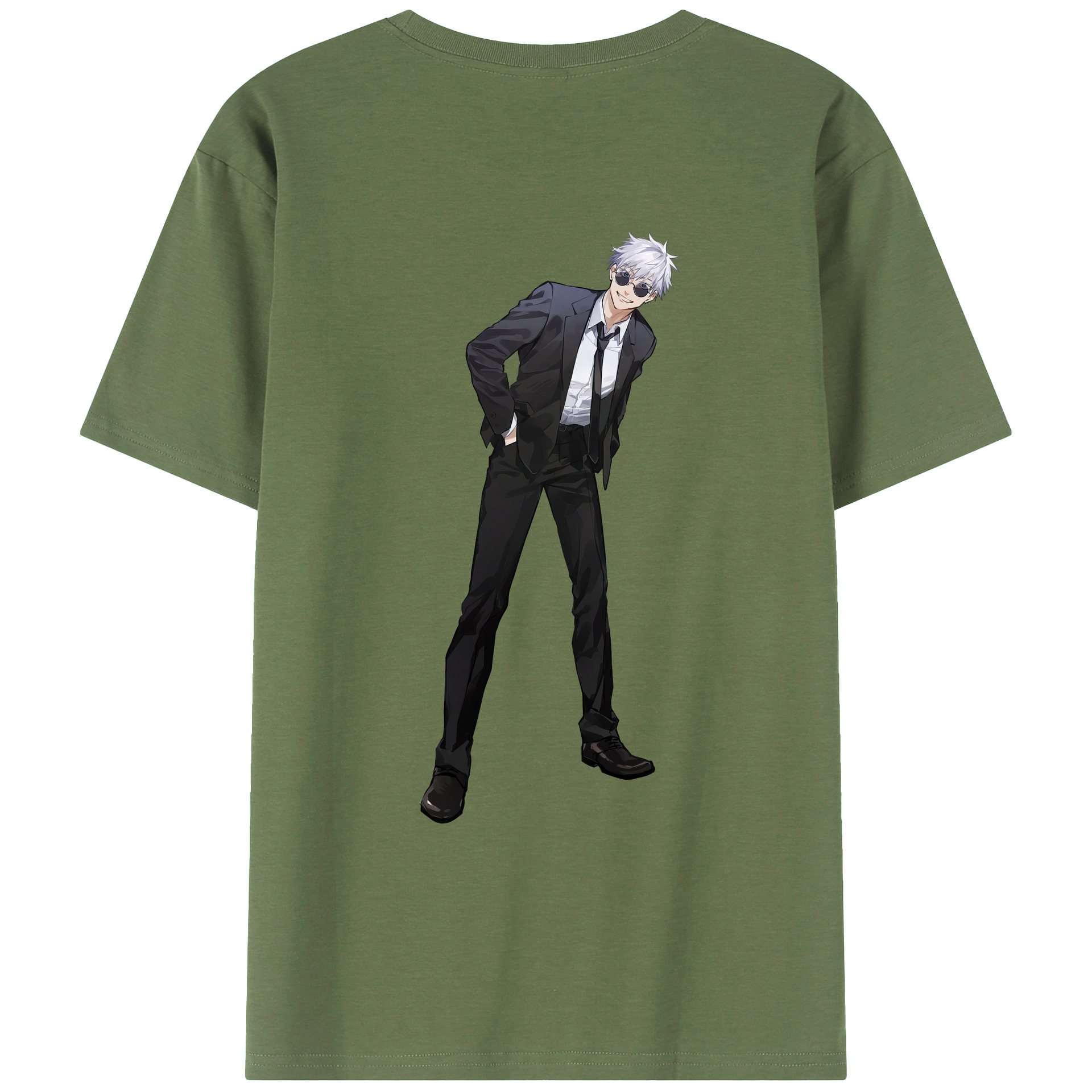 （画像用） 呪術廻戦 Jujutsu Kaisen 綿100％ メンズ半袖Tシャツ（バックプリント） 通気性
